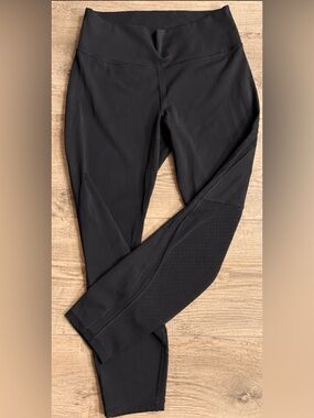 lululemon athletica Black Performance Leggings with Textured Panels